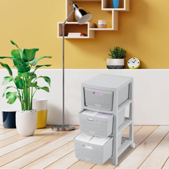 Three Drawer Rolling Cart