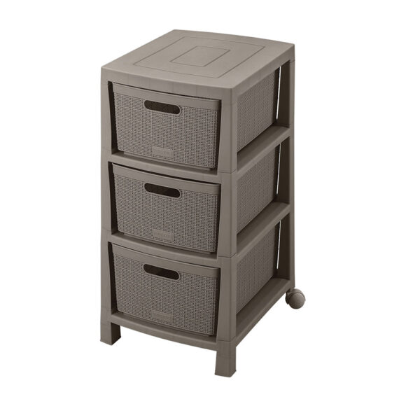 Three Drawer Rolling Cart - Image 3